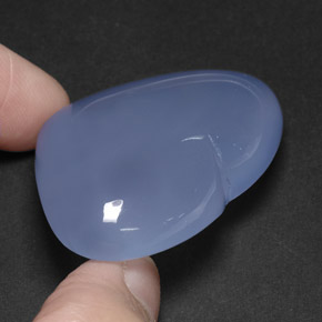 Chalcedony Gemstone in 42.6 x 31.2 mm Size for Sale, Chalcedony Stone in Lavender Blue Color