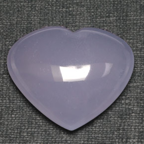 94.68 ct Blue Chalcedony Gemstone, Chalcedony Gem in Heart Cabochon Shape for Sale.