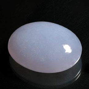 42.00 ct Blue Chalcedony Stone, Natural Chalcedony in Oval Cabochon Shape for Sale