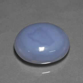 40.37 ct Blue Chalcedony Stone, Natural Chalcedony in Oval Cabochon Shape for Sale