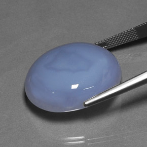 Chalcedony Gemstone in 25.1 x 20.3 mm Size for Sale, Chalcedony Stone in Lavender Blue Color