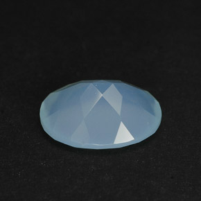 Chalcedony Gemstone in 10 x 8 mm (calibrated) Size for Sale, Chalcedony Stone in Blue Color