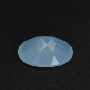 Chalcedony Gemstone in 10 x 8 mm (calibrated) Size for Sale, Chalcedony Stone in Blue Color
