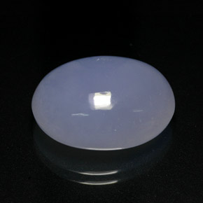16.32 ct Blue Chalcedony Gemstone, Chalcedony Gem in Oval Cabochon Shape for Sale.
