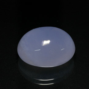 15.37 ct Blue Chalcedony Gemstone, Chalcedony Gem in Oval Cabochon Shape for Sale.