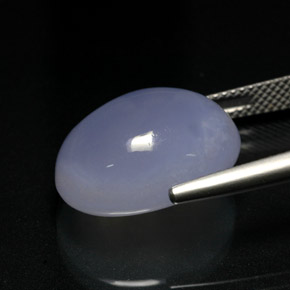 Chalcedony Gemstone in 17.6 x 13.6 mm Size for Sale, Chalcedony Stone in Lavender Blue Color