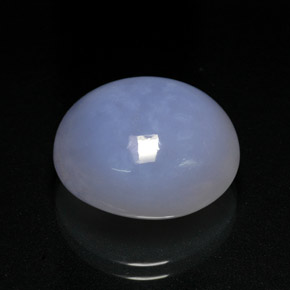 16.62 ct Blue Chalcedony Gemstone, Chalcedony Gem in Oval Cabochon Shape for Sale.
