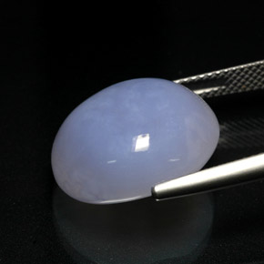 Chalcedony Gemstone in 17.4 x 15.4 mm Size for Sale, Chalcedony Stone in Lavender Blue Color