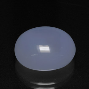 12.69 ct Blue Chalcedony Gemstone, Chalcedony Gem in Oval Cabochon Shape for Sale.
