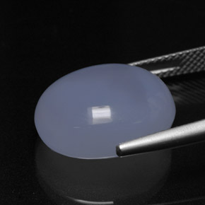 Chalcedony Gemstone in 16.5 x 14 mm Size for Sale, Chalcedony Stone in Lavender Blue Color