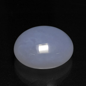 12.71 ct Blue Chalcedony Gemstone, Chalcedony Gem in Oval Cabochon Shape for Sale.