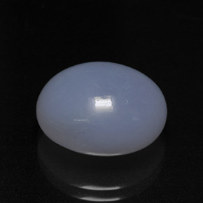 11.41 ct Blue Chalcedony Gemstone, Chalcedony Gem in Oval Cabochon Shape for Sale.