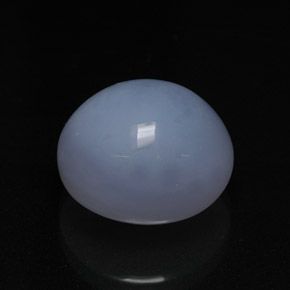 13.49 ct Blue Chalcedony Gemstone, Chalcedony Gem in Oval Cabochon Shape for Sale.
