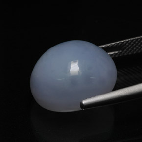 Chalcedony Gemstone in 15 x 12.9 mm Size for Sale, Chalcedony Stone in Lavender Blue Color