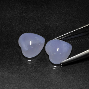 Chalcedony Gemstone in 12 x 12 mm (calibrated) Size for Sale, Chalcedony Stone in Lavender Blue Color