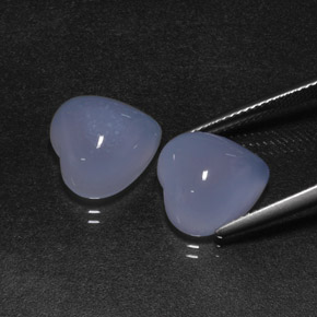 Chalcedony Gemstone in 12 x 12 mm (calibrated) Size for Sale, Chalcedony Stone in Lavender Blue Color
