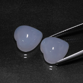 Chalcedony Gemstone in 12 x 12 mm (calibrated) Size for Sale, Chalcedony Stone in Lavender Blue Color