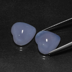 Chalcedony Gemstone in 12 x 12 mm (calibrated) Size for Sale, Chalcedony Stone in Lavender Blue Color