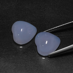 Chalcedony Gemstone in 12 x 12 mm (calibrated) Size for Sale, Chalcedony Stone in Lavender Blue Color
