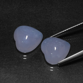 Chalcedony Gemstone in 12 x 12 mm (calibrated) Size for Sale, Chalcedony Stone in Lavender Blue Color