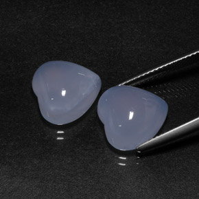 Chalcedony Gemstone in 12 x 12 mm (calibrated) Size for Sale, Chalcedony Stone in Lavender Blue Color