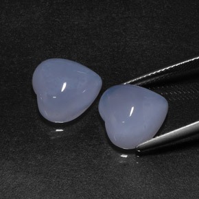Chalcedony Gemstone in 12 x 12 mm (calibrated) Size for Sale, Chalcedony Stone in Lavender Blue Color