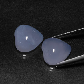Chalcedony Gemstone in 12 x 12 mm (calibrated) Size for Sale, Chalcedony Stone in Lavender Blue Color