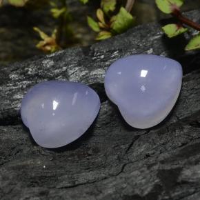 Chalcedony Gemstones in 12 x 12 mm (calibrated) Size for Sale, Chalcedony Stones in Lavender Blue Color