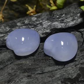 Chalcedony Gemstones in 12 x 12 mm (calibrated) Size for Sale, Chalcedony Stones in Light Royal Violet Color