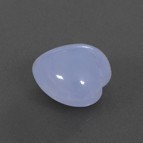 4.69 ct Blue Chalcedony Stone, Natural Chalcedony in Heart Cabochon Shape for Sale