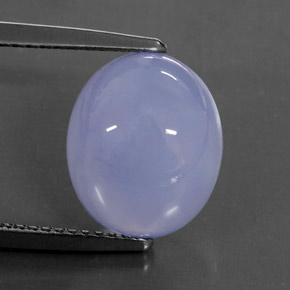 5.50 ct Blue Chalcedony Gemstone, Chalcedony Gem in Oval Cabochon Shape for Sale.