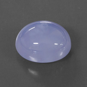 5.50 ct Blue Chalcedony Stone, Natural Chalcedony in Oval Cabochon Shape for Sale