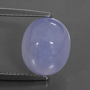 5.65 ct Blue Chalcedony Gemstone, Chalcedony Gem in Oval Cabochon Shape for Sale.
