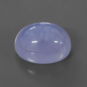 5.65 ct Blue Chalcedony Stone, Natural Chalcedony in Oval Cabochon Shape for Sale