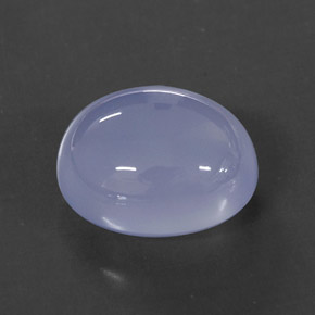 5.88 ct Blue Chalcedony Gemstone, Chalcedony Gem in Oval Cabochon Shape for Sale.