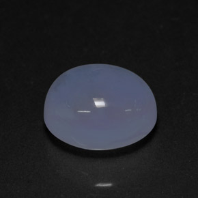 4.76 ct Blue Chalcedony Stone, Natural Chalcedony in Oval Cabochon Shape for Sale