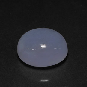 4.69 ct Blue Chalcedony Stone, Natural Chalcedony in Oval Cabochon Shape for Sale