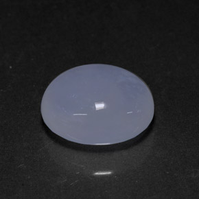 4.03 ct Blue Chalcedony Stone, Natural Chalcedony in Oval Cabochon Shape for Sale