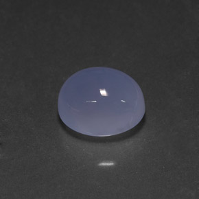 5.27 ct Blue Chalcedony Stone, Natural Chalcedony in Oval Cabochon Shape for Sale