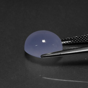 Chalcedony Gemstone in 11 x 9 mm (calibrated) Size for Sale, Chalcedony Stone in Lavender Blue Color