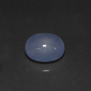 4.23 ct Blue Chalcedony Stone, Natural Chalcedony in Oval Cabochon Shape for Sale