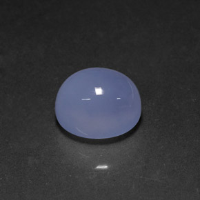 5.64 ct Blue Chalcedony Stone, Natural Chalcedony in Oval Cabochon Shape for Sale