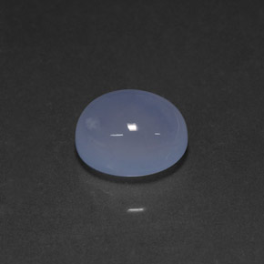 4.75 ct Blue Chalcedony Stone, Natural Chalcedony in Oval Cabochon Shape for Sale