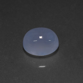 5.06 ct Blue Chalcedony Stone, Natural Chalcedony in Oval Cabochon Shape for Sale
