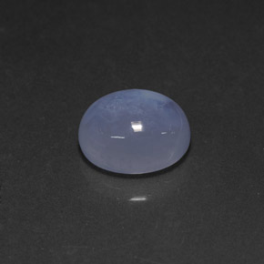 4.27 ct Blue Chalcedony Stone, Natural Chalcedony in Oval Cabochon Shape for Sale