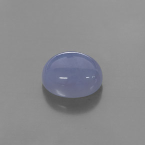 4.34 ct Blue Chalcedony Stone, Natural Chalcedony in Oval Cabochon Shape for Sale