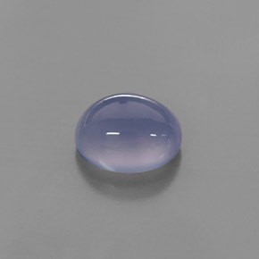 3.95 ct Blue Chalcedony Stone, Natural Chalcedony in Oval Cabochon Shape for Sale