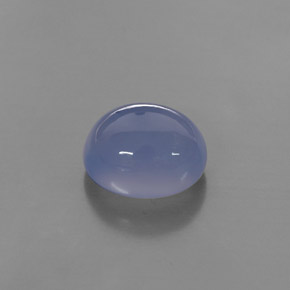4.87 ct Blue Chalcedony Stone, Natural Chalcedony in Oval Cabochon Shape for Sale