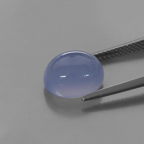 Chalcedony Gemstone in 11 x 9 mm (calibrated) Size for Sale, Chalcedony Stone in Lavender Blue Color
