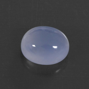 4.83 ct Blue Chalcedony Gemstone, Chalcedony Gem in Oval Cabochon Shape for Sale.
